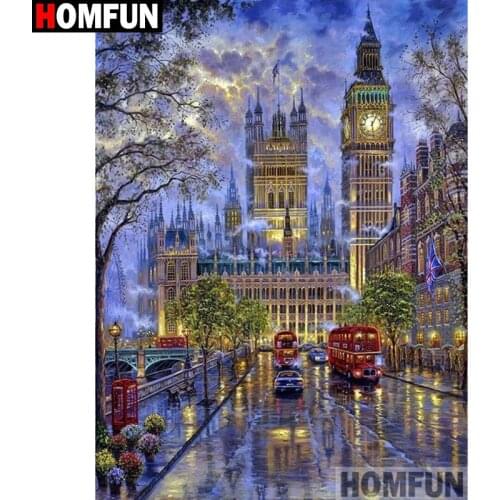HOMFUN Full Square/Round Drill 5D DIY Diamond Painting "landscape"Embroidery Cross Stitch 5D Home Decor A02519