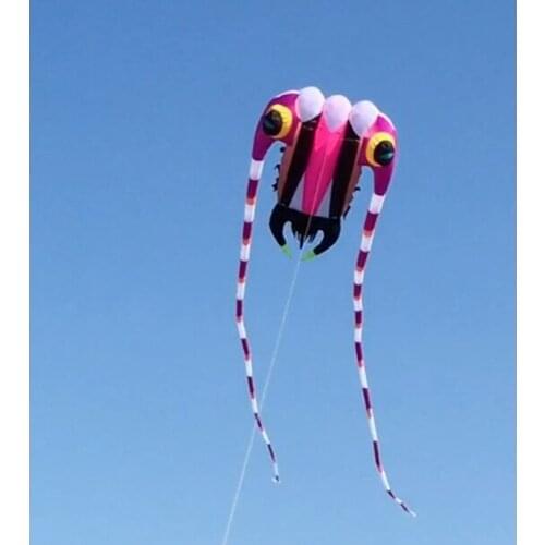 Big kites for adults single line kite ripstop nylon fabric vliegers flying kite weather vane trilobite kite soft pulpo windsock