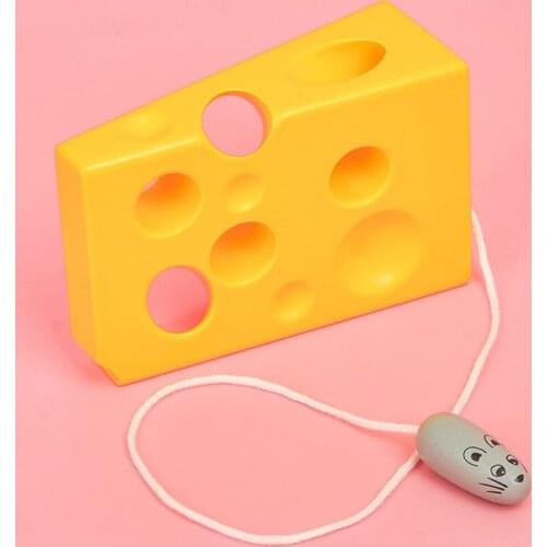 Montessori Wooden Lacing Threading Game Fine Motor Skills Toy Children