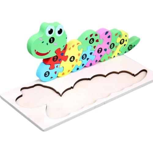 Kids Car Giraffe 3D Wooden Building Jigsaw Puzzle Toddler Early Education Cognition Puzzle Toy Kid Gift