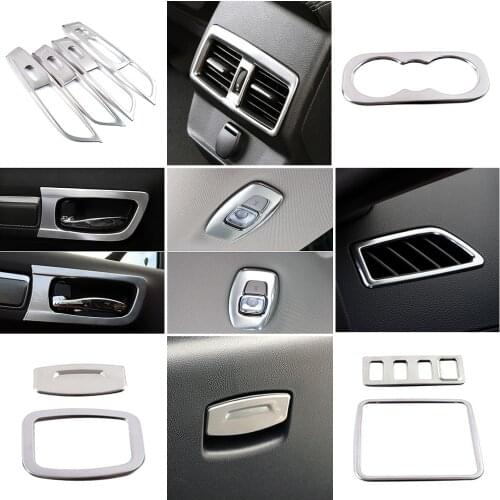 For Renault Koleos 2017-2020 Car Styling Stainless Steel Interior Molding Frame Cover Trim Matte Silver Sticker For Samsung QM6