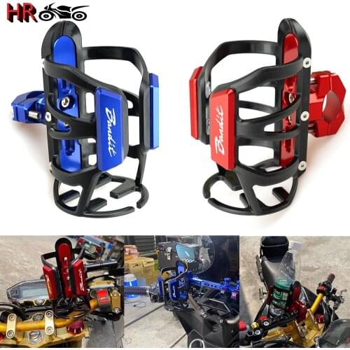 For Suzuki GSF 250 400 650 600 S N 1250 BANDIT GSF1250 GSF650 GSF600 Motorcycle CNC Beverage Water Bottle Drink Cup Holder Moun