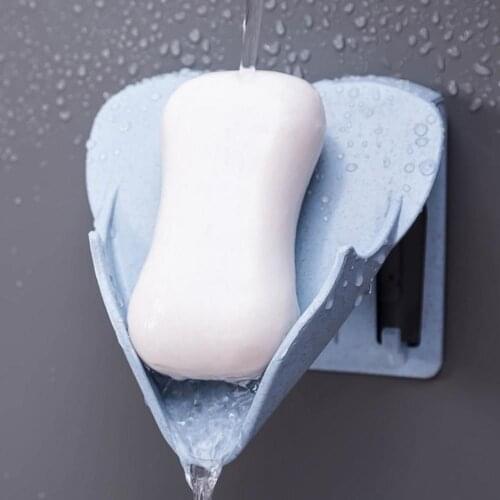 Home No Drilling Bathroom Wall Shower Soap Holder soap box Drain Plate Dish Container Sponge Towel Hook Rack
