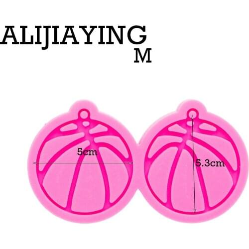 DY0370 Shiny plane Basketball Shape Earrings Silicone Mold DIY Craf Mould Epoxy Resin Custom Mold