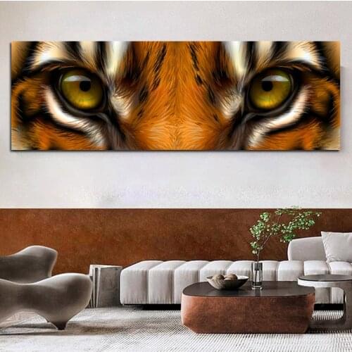 Canvas Painting Wild Animals Tiger Leopard Wolf Eye Wall Art Posters and Prints Wall Pictures for Living Room Home Cuadro Decor