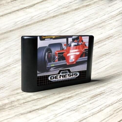 Super Monaco GP - USA Label Flashkit MD Electroless Gold PCB Card for Sega Genesis Megadrive Video Game Console