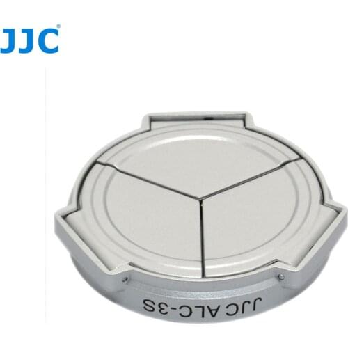 JJC Camera Silver Self-Retaining Open Close Protector Auto Lens Cap for PANASONIC DMC-LX3/Leica D-Lux4 (silver)