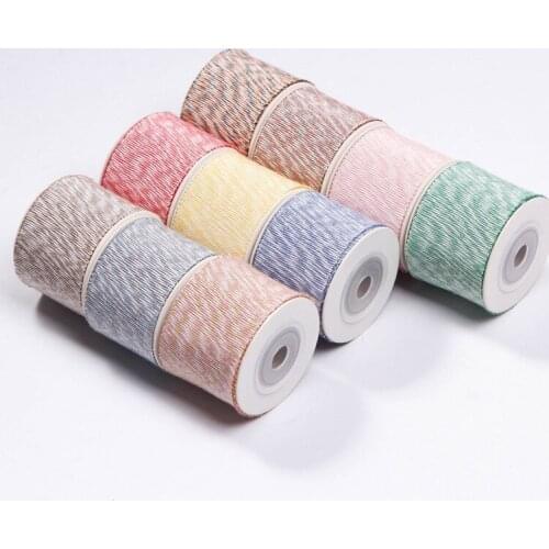 2 yards Stripes Grosgrain Ribbon diy Bow Hairwear Material Gift Box Bouquet Packaging Ribbons Clothing Hat Decor Accessories