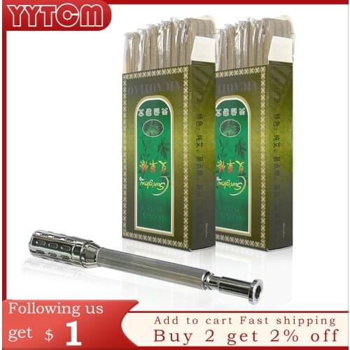 Hot natural mugwort smoke moxa roll stick 7x118mm 30pieces/pack Gift 1pcs moxa device face eye moxibustion health care herbal