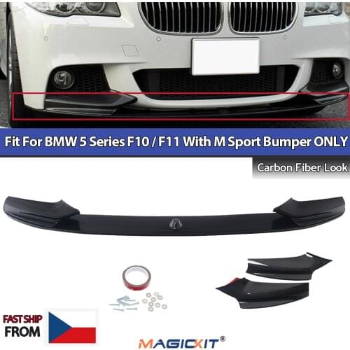 MagicKit For BMW 5 Series F10 F11 M Sport Performance Front Splitter Spoiler Lip Diffuser