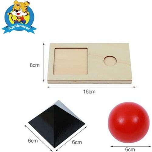 Montessori Noun & Verb Introduction Solids with Tray toy