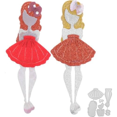 New Design Craft Metal Cutting Dies cute lovely short skirt girl Scrapbooking Album DIY Paper Card Craft Embossing Die Cuts