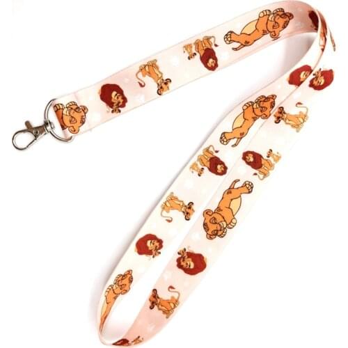 New cartoon 1pcs Lion Neck Strap Lanyards Badge Holder Rope Pendant Key Chain Accessorie