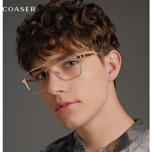 Retro Men Fashion Optical Glasses Frame Titanium Eyeglasses Frames Stylish Design Glassees Myopia Prescription Eyewear