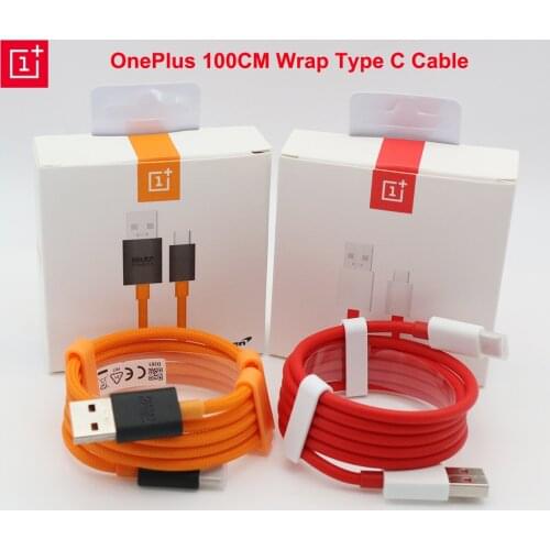 Original Oneplus 7 Pro Mclaren Warp Charge Fast Charging Type-C 100cm Data Cable Orange for 1+ 7 6 6T 5 5T 3 3T Xiaomi MI 9