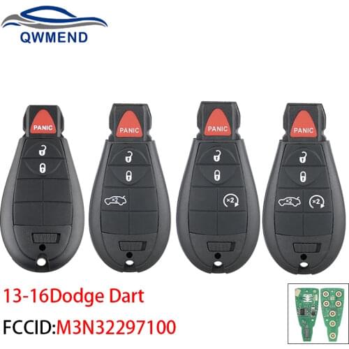 BHKEY M3N32297100 Smart Car Key Fob for Dodge Dart 2012-2016 Car Remote Key 433mhz 13-16Dodge Dart for Dodge Keys 3/4/5 BUT