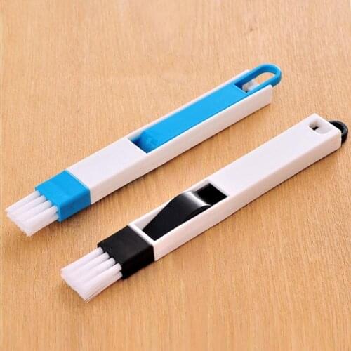 New Multi-Purpose Kitchen And Bathroom Door And Window Groove Cleaning Brush Crevice Brush With Dustpan Keyboard Swipe