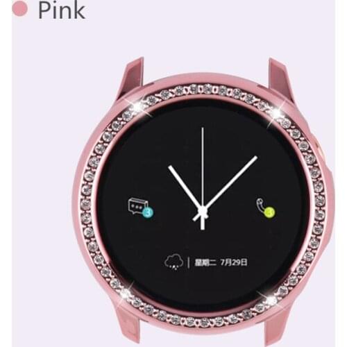 Suitable for Samsung Galaxy Watch Active 1 Electroplating Protective Case Smart Watch Rose Gold Diamond Watch Protective Case