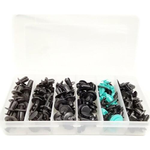 120Pcs 6mm-10mm Hole Car Door Bumper Cover Automotive Screw Fastener nylon Auto Fastener Clips Rivet Auto Fasteners For Cars