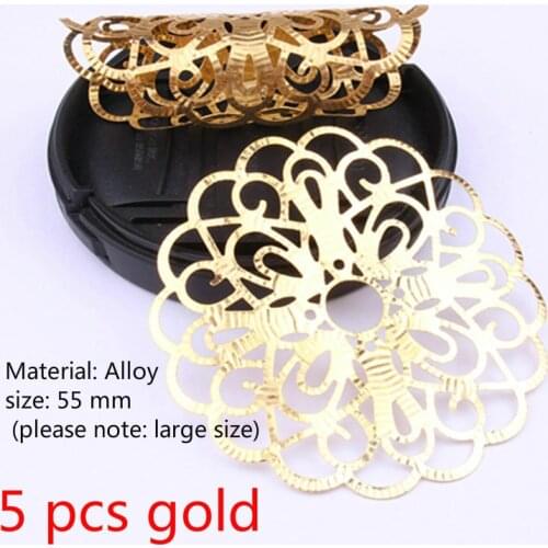 5-100pcs African Hair Rings Beads Peacock Feather Pendant Cuffs Tubes Charms Dreadlock Dread Hair Braids Jewelry Accessories