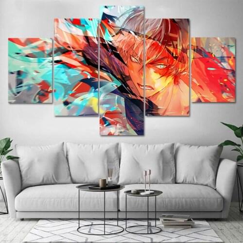 Anime angry boy 5 pcs Modern Home Wall Decor Canvas Picture Art HD Print Painting On Canvas for Living Room