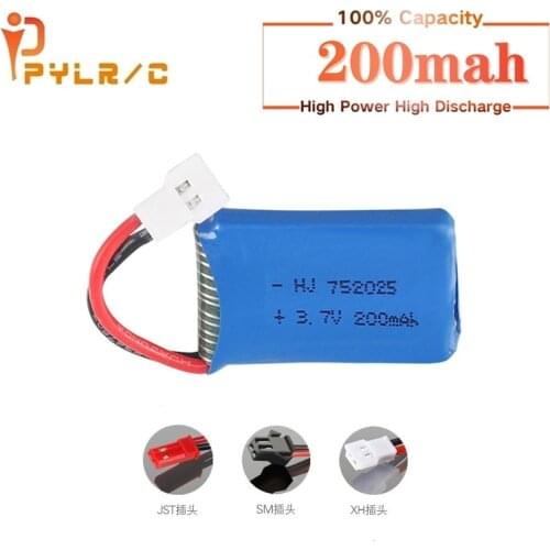 Battery for Syma X4 X11 X13 RC Drones 3.7V 200mah LiPo battery for Syma X4 X11 X13 RC Quadcopter Parts 752025 1Pcs
