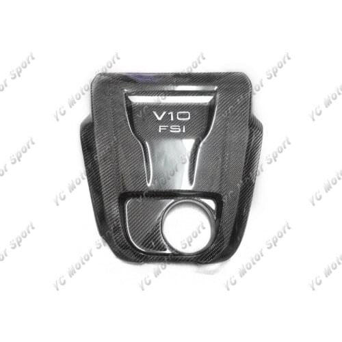 Car Accessories Dry Carbon Fiber Interior Trim Fit For 2016-2018 R8 Coupe & Spyder V10 & V10 Plus Coupe Engine Cover