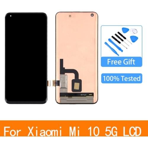 AMOLED 6.67" For Xiaomi Mi 10 pro 5G lcd Display Touch Screen Digitizer Assembly for mi 10 pro lcd with frame