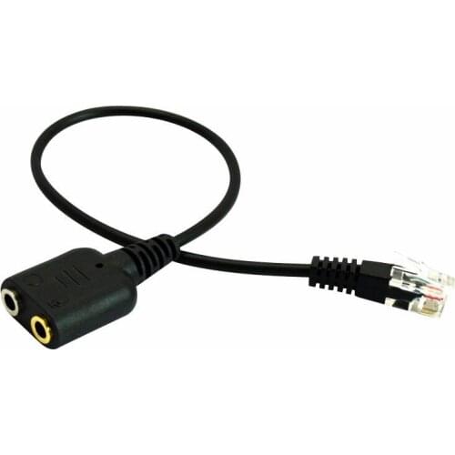 Free Shipping female 3.5mm to RJ9 adapter PC dual 3.5mm earphones to RJ9 connector phone headset adapter