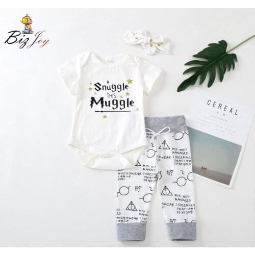 Baby Toddler Clothing Set Boys Girls Soft Cotton T shirt Rompers Top + long Pants +Hat 3PCS High Quality Suits Clothes 0-3 Years
