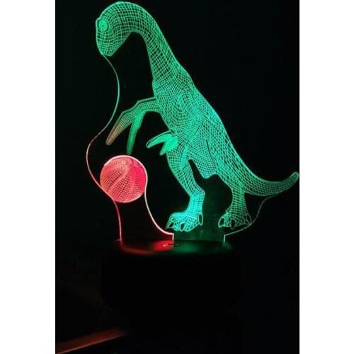 Dinosaur Creative Colorful 3d Led Night Light Novelty Usb Led 3d Lamp Kids Room Led Kids Lights Lovely cartoon childrens toys