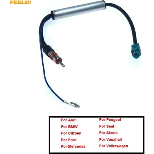 FEELDO 10Pcs Car Radio Antenna Adapter For Volkswagen Audi BMW Male Connector Wire Cable Installation #AM4791