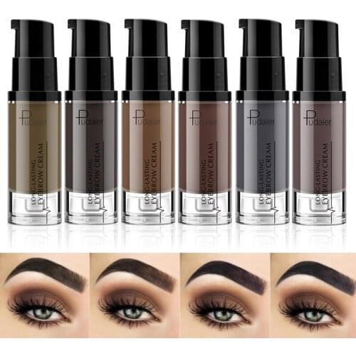 6 Colors Eyebrow Gel Waterproof Liquid Eyebrow Enhancer Cosmetic Long Lasting Make Up Natural Rapidly Dry Liquid Eye Brow Cream
