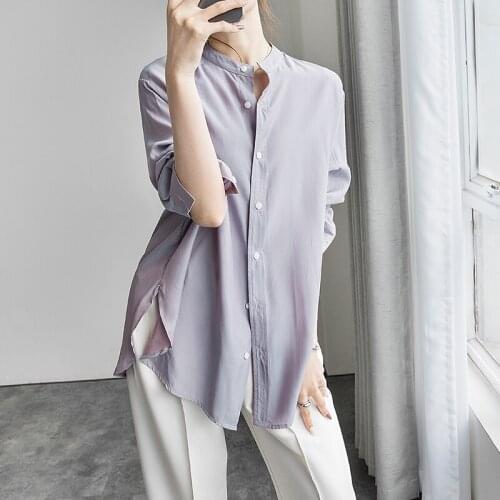 Блузки с воротником стойка MingJieBiHuo China At AliExpress