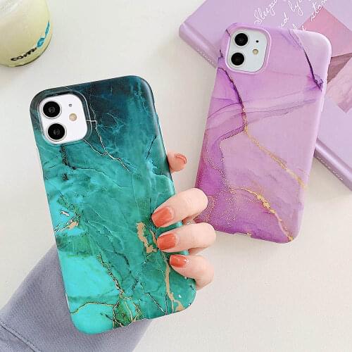 Marble Silicone Phone Case For iPhone 12 mini 11 Pro Max XR X XS Max 7 8 Plus Cases Soft TPU IMD Matte Back Cover Shell Fundas