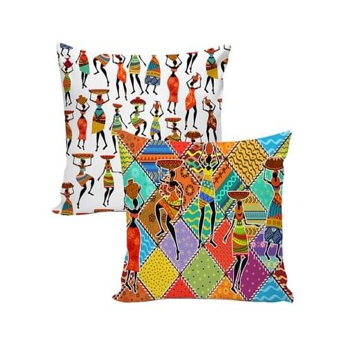 African Pattern Decorative Dual Pillow decorate Case Set