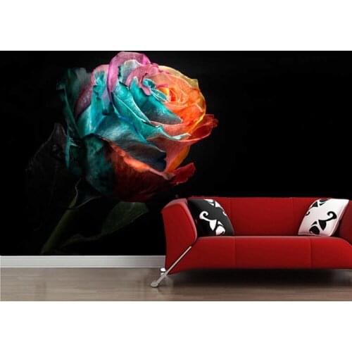 Papel de parede Close-up of colorful roses 3d wallpaper,living room TV sofa wall bedroom wall papers home deocr bar mural