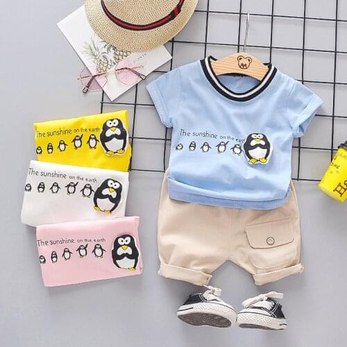 Toddler Boys Girls Clothes Set Summer 2020 Fashion Short Sleeve T shirt+Shorts Girls Outfits Kids Clothing