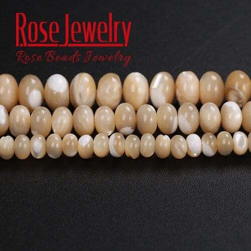Free Shipping Natural Shell Wheel Shape Spacer Loose Beads 15" Strand 3-4 4-6 5-8 mm Size Pick For Jewelry Making Bracelets