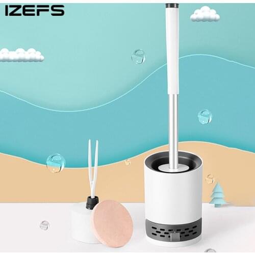 IZEFS New Diatom Mud Toilet Brush Wall-mounted Toilet Brush With Clip WC Silica Gel Cleaning Tool Home Bathroom Accessories Sets