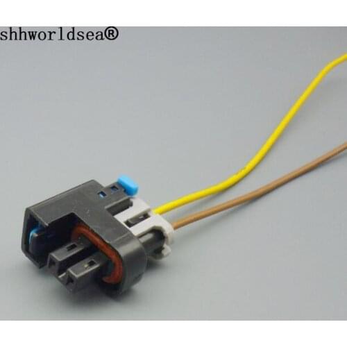 Shhworldsea Female 2 Pin for Delphi for EV6 Injector Auto Connector 15419715 15326181 15411633 0.8mm waterproof plug connector