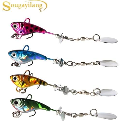Sougayilang 4Pcs 4Colors Super Hard Fishing Lure with Hooks Metal Artificial Fishing Tackle Lifelike Lure Sea Fishing Baits Lure