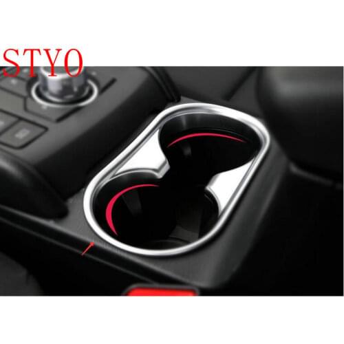 STYO Car ABS Water Cup Holder Frame Decoration Cover Trim for Mazdas CX-5 CX5 2017 2018