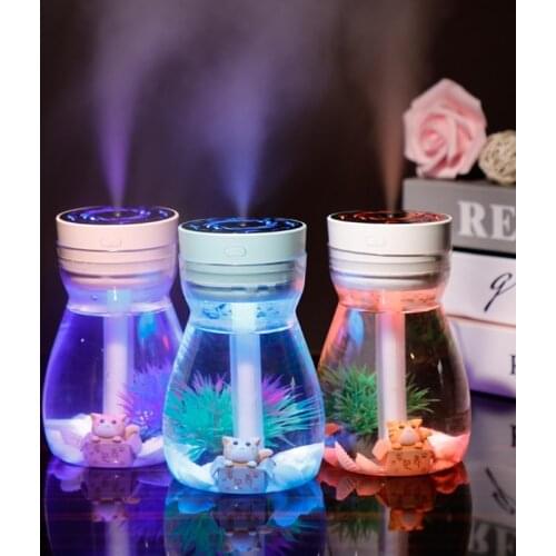 Cute Wishing Bottle Smart Air Humidifier USB Mist Maker Beauty Replenishing Aroma Diffuser Ultra-quiet Operation Fogger