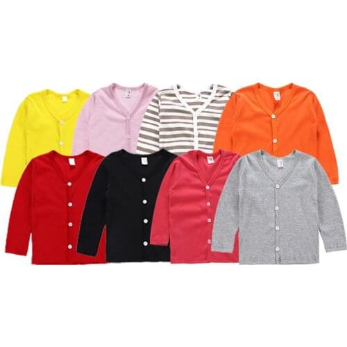0-6Yrs Baby Girls Knitted Tops Spring Infant Kids Long Sleeve Cardigan Outwear Clothes