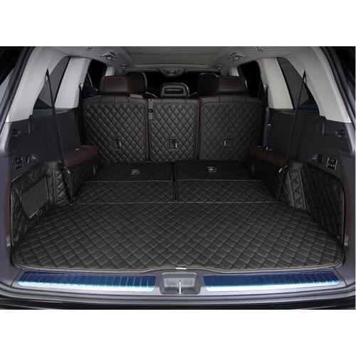 Full set car trunk mats for Mercedes Benz GLS 63 AMG X167 2020 6 7 seats waterproof boot carpets cargo liner mats for GLS63 2021