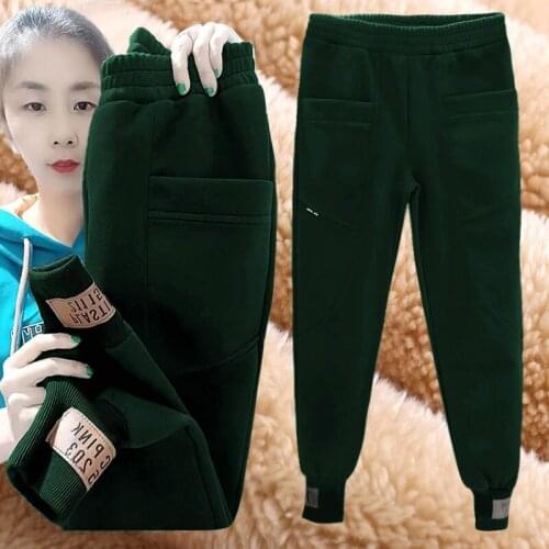 Women 2021 Autumn Winter Harem Pants Fashion High Waist Trousers Female Plus Size Sweatpants Casual Streetwear M-5XL X613