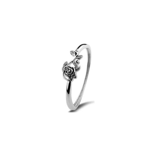 Milangir Retro Handmade Flower Ring Leaf Twig Finger Band Classic For Women Girls Jewelry Valentine