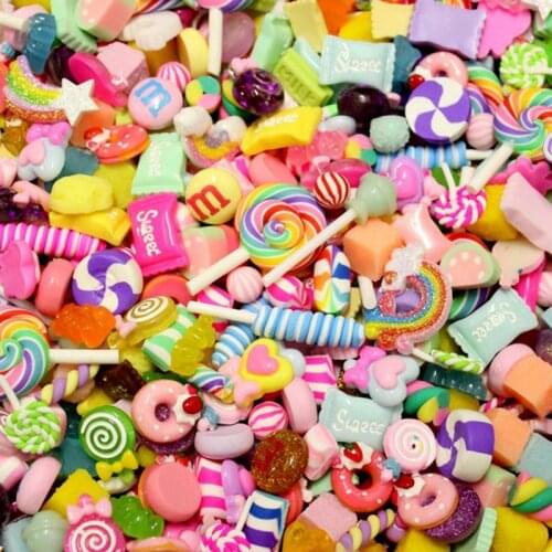 10Pcs Dollhouse Mini Lucky Bag Blind Box Cake Candy Bread Home Craft Decor Cake Kids Kitchen Toys