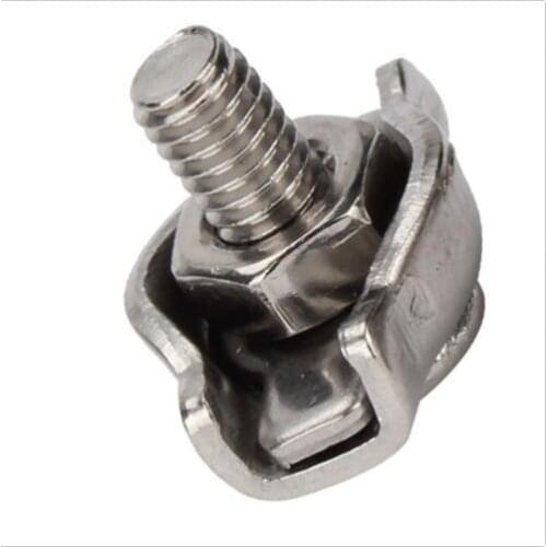 10 pcs M3 1/8Simplex Clamp Wire rope Clips fixing for Cable M3